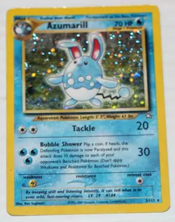 Pokemon: Azumarill Neo Genesis Set 2/111 Holo - Vintage 2000 Rare Foil Card (B) - Image 1