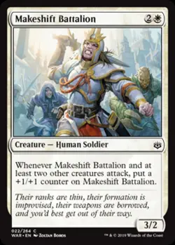 Makeshift Battalion -Foil Near Mint MTG War of the Spark - Image 1