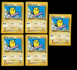 2001 WOTC POKEMON LEAGUE SURFING PIKACHU #28 BLACK STAR PROMO LOT OF 10 CARDS D - Image 2