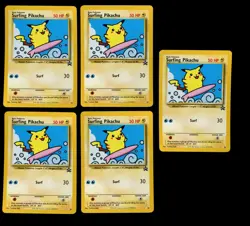 2001 WOTC POKEMON LEAGUE SURFING PIKACHU #28 BLACK STAR PROMO LOT OF 10 CARDS D - Image 4