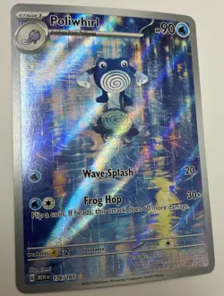 Pokemon TCG Poliwhirl Full Art 176/165 151 Card NM/M Condition - Image 1