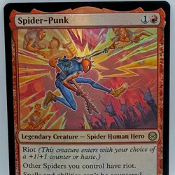 Spider-Punk 0092 FOIL Marvel Secret Lair Magic The Gathering MTG Rare Card - Image 1