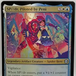 SP//dr Piloted by Peni 0147 Foil Marvel Secret Lair MTG Magic Card Spider Hero - Image 1