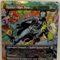 Magic The Gathering Spider-Man Noir 0204 Marvel Secret Lair Foil Rare MTG Card - Image 1