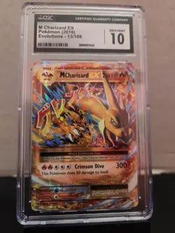 Mega CHARIZARD EX EVOLUTIONS HOLO 13 POKEMON GEM MINT CGC 10 Pokemon Card - Image 1