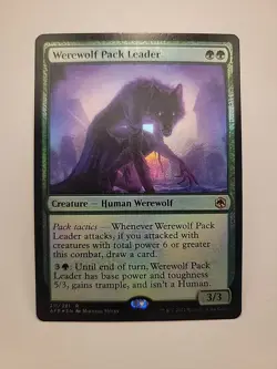 Werewolf Pack Leader 211 FOIL Rare MtG Adventures in the Forgotten Realms - Image 1