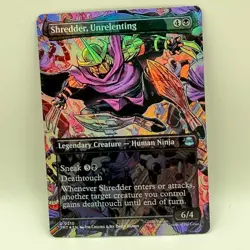 Magic The Gathering Shredder Unrelenting 0210 TMNT Secret Lair Rainbow Foil MTG - Image 2