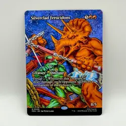MTG Silverclad Ferocidons Foil Secret Lair TMNT Raphael Peter Laird PZA 0009 - Image 2