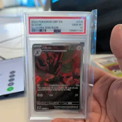 2023 POKEMON OBF EN-OBSIDIAN FLAMES ILLUSTRATION RARE #205 SCIZOR PSA 10 - Image 1