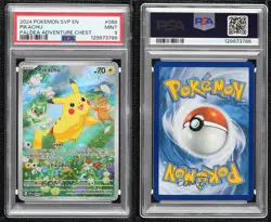 Pikachu (Paldea Adventure Chest) Holo Pokemon Scarlet & Violet Black Star PSA 9 - Image 3