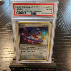 LATIAS - CRACKED ICE HOLO PROMO - PSA 6 (LOW POP) - 2010 POKEMON #HGSS10 - Image 1