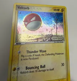 2006 POKEMON EX LEGEND MAKER VOLTORB 68/92 REVERSE STAMPED HOLO LP-M+ - Image 4