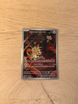 Team Rocket's Meowth 2025 Pokemon Destined Rivals #203/182 Illustration Rare - Image 1