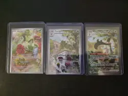 Sprigatito 196/193 Florgato 197/193 Meowscarada EX 256/193 Illustration Pokemon - Image 1