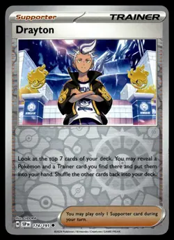 DRAYTON 174/191 Uncommon Surging Sparks Pokemon Reverse Holo NM - Image 1