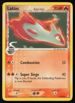 Pokemon Vintage Latias (Delta Species) 21/110 Holon Phantoms Non-Holo - HP / DMG - Image 1