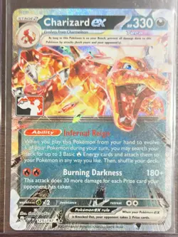 2023 Obsidian Flames Charizard EX Holo Double Rare RR #125/197 - Image 1
