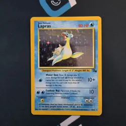 Lapras 10/62 Fossil Holo Rare Pokemon TCG - Image 1
