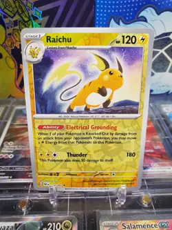 Raichu 019/091 Reverse Holo Rare Pokemon TCG S&V Paldean Fates - Image 1