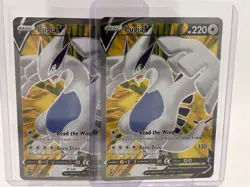 SET OF 2 Pokemon-Silver Tempest (SWSH12): Lugia V (185/195) FULL ART - Image 1
