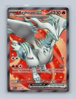 Reshiram ex 158/086 Ultra Rare White Flare Pokemon Near Mint - Image 1