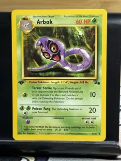 Pokemon TCG Arbok 31/62 1st Edition Fossil Uncommon - Image 1