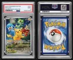 Pikachu (Paldea Evolved ETB) Pokemon Scarlet & Violet Black Star Promo PSA 9 - Image 3