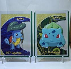 Pokemon Card Squirtle/Bulbasaur 2000 Topps TV Animation Acetate #07/#01 - Image 1