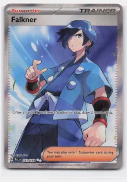FALKNER 251/193 ULTRA RARE PALDEA EVOLVED POKEMON LIGHTLY PLAYED - Image 2