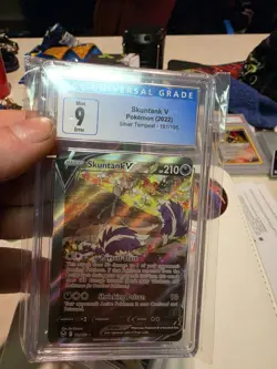 ERROR Pokemon TCG Silver Tempest Skuntank v Alt Art 181/195 CGC 9 - Image 1