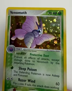 2004 POKEMON EX FIRERED & LEAFGREEN VENOMOTH #49/112 REVERSE HOLO FOIL BENT - Image 5