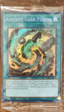 Yu-Gi-Oh! Ancient Gear Fusion LDS1-EN090 Secret Rare Foil Limited Edition Engli… - Image 1