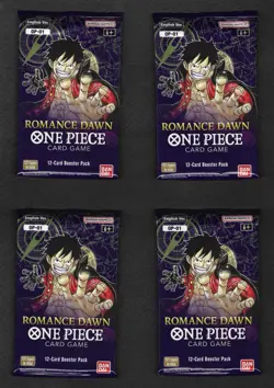4x One Piece OP-01 Romance Dawn Booster Packs ENGLISH - Image 1