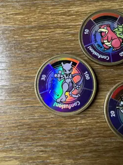 Vintage Pokemon Battle Coins 1999 Lot of 7 Metal Pogs Nintendo & Hasbro - Image 2