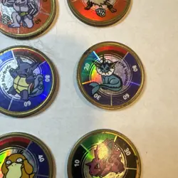 Vintage Pokemon Battle Coins 1999 Lot of 6 Metal Pogs Nintendo & Hasbro Lot 7 - Image 4