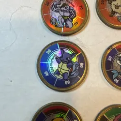 Vintage Pokemon Battle Coins 1999 Lot of 6 Metal Pogs Nintendo & Hasbro Lot 7 - Image 5