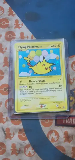 Pokemon Card - Flying Pikachu - Rising Rivals 113/111 Secret Rare HOLO - Image 1