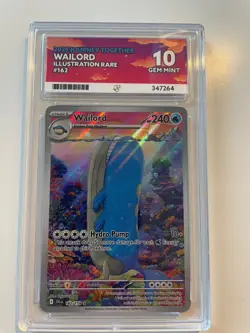 Pokemon TCG Wailord Journey Together Illustration Rare Card 162/159 Ace 10 - Image 1
