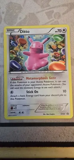 Pokemon TCG Ditto Black Star Promo XY40 Holo Card LP Condition - Image 1