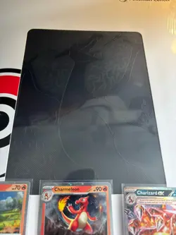 Pokemon Center TCG Scorching Charizard Premium Zip Binder with 4 Card Lot - Image 2
