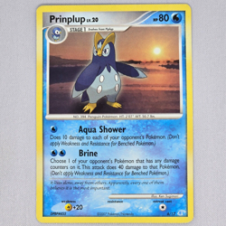 Prinplup 6/12 DP Trainer Kit Manaphy & Lucario Regular Pokemon Card English LP - Image 1