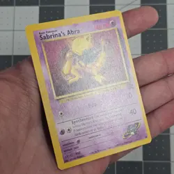 Sabrinas Abra OC Miscut Error Pokemon Promo Card 19 Near Mint - Image 4