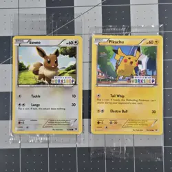 Pokemon Sealed Build A Bear Promo Eevee And Pikachu 63/98 20/108 Cards - Image 1