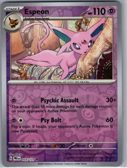 Espeon 033/131 Reverse Holo SV: Prismatic Evolutions - Pokemon Card - NM - Image 1
