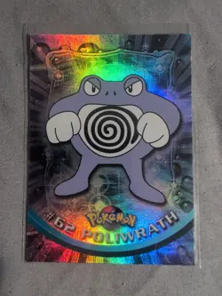 Poliwrath #62 Pokemon Topps Series 1 Card Blue Label Rainbow First Print - Image 1