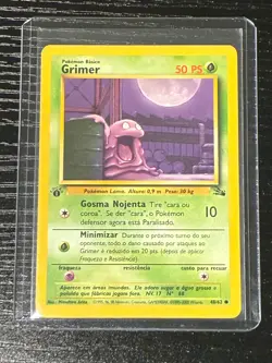 MP Portuguese Pokemon TCG Fossil Set - Grimer #48/62 1st Edition - Non Holo Card - Image 1