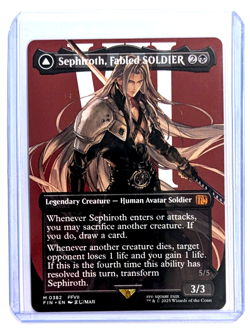Sephiroth, Fabled SOLDIER M 0382 Borderless REGULAR FFVII FIN MTG FINAL FANTASY - Image 3