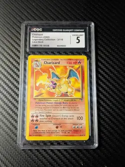 Charizard Legendary Collection 3/110 Non Holo Pokemon Card CGC 5-FREE SHIPPING!! - Image 1