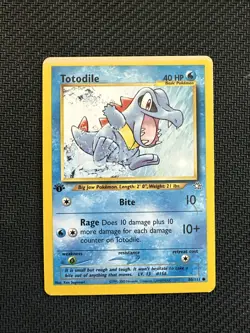 Totodile 80/111 Common 1st Edition Neo Genesis Pokemon Card - Image 1