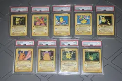 2000 Pokemon PSA 10 Pikachu World Collection All 9 Cards - Image 1